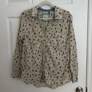 Style & Co Bird Button Up